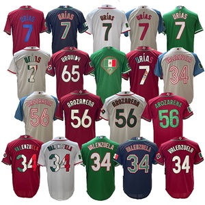 Camiseta de la Selección Nacional de México para la Copa Mundial 2026 # 34 VALENZUELA # Camiseta de Béisbol de México para la Copa Julio Urias 7 - Product Image 1