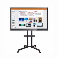 Tableau blanc interactif intelligent de 55 pouces avec écran tactile infrarouge 20 points, système d'exploitation Android 13 pour l'enseignement scolaire
