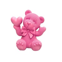 Sculpture en résine d'ours créative en perles, décoration pour salon, armoire à vin, entrée, meuble TV, artisanat de bureau pour nouvelle maison