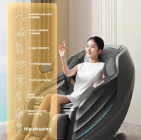 Silla de masaje con bolsa de aire de cuerpo completo de lujo C92 8D Zero Gravity Sl Track con 4D plegable y portátil hecho de cuero PU