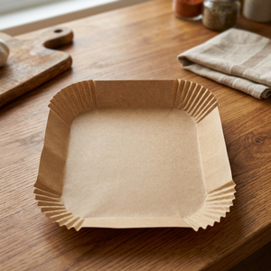 Carta da Forno Quadrata per Friggitrice ad Aria 16x16cm, Confezione Blister da 100 Pezzi Antiaderente Vassary (400091005) - Product Image 3