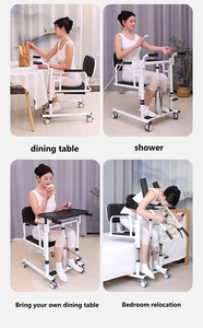 Medical Wholesale Toilet Wheelchair Handling Elderly Patient Care Transfer Lift 130kg Capacity Adjustable Lightweight Equipment - Product Image 4
