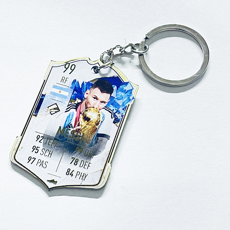 Football acrylic keychain (argentina messi 99)