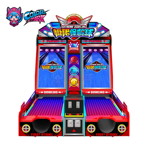 เครื่องเล่นโบว์ลิ่งสองเลนสีสัน<span class=keywords><strong>สดใส</strong></span>ในสวนสนุก พร้อมวิดีโอพินบอล โยนลูกบอล ตู้เกมหยอดเหรียญ โบว์ลิ่งอาร์เคดแบบหยอดเหรียญ - Product Image 3