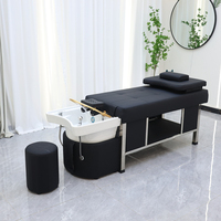Lit de lavage intégré pour salon de beauté et barbier, avec fonction spa capillaire, cycle d'eau spécial pour salon de beauté thaïlandais et chauffe-eau pour traitement capillaire
