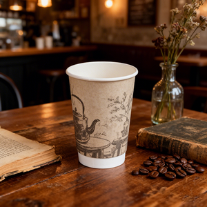 Gobelets en papier à double paroi isothermes jetables de qualité alimentaire, style tendance 2026, personnalisables pour les dépanneuses, les cafés et les restaurants - Product Image 6