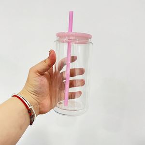 Entrepôt USA – Bocal en verre transparent sans BPA de 16 oz pour soda et bière - Product Image 4
