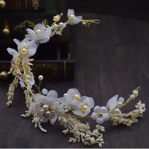 Robe de mariée mariée chapeaux Dabysbreath fleur séchée forêt <span class=keywords><strong>cheveux</strong></span> accessoires bandeau <span class=keywords><strong>couronne</strong></span> de <span class=keywords><strong>fleurs</strong></span> <span class=keywords><strong>couronne</strong></span> - Product Image 4