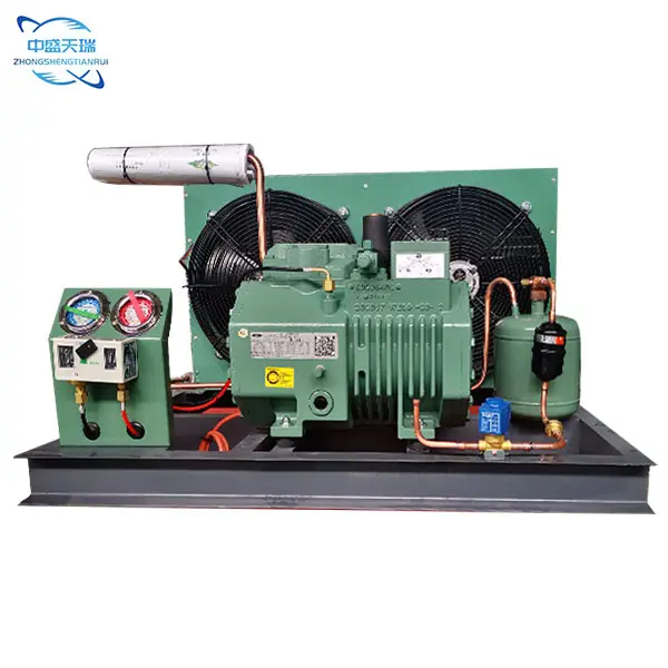 Low Temp Refrigeration Air Cooling Equipment R404a Refrigerant Cold Room Open Type Condensing Unit Frozen Meat Of Bitzer