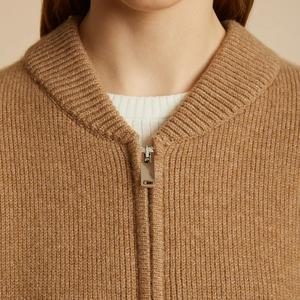 <span class=keywords><strong>Cardigan</strong></span> Casual e di classe <span class=keywords><strong>con</strong></span> <span class=keywords><strong>cerniera</strong></span> intera in maglia di lana 100% per maglione da <span class=keywords><strong>donna</strong></span> - Product Image 3