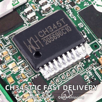 Microcontrolador WCH CH345T para Circuitos PCB, Paquete SSOP-20, Conversión USB a MIDI, Componentes Electrónicos 2024+