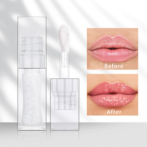 MLM Customizable Color-Changing <b>Lip</b> Oil, Clear <b>Lip</b> Gloss, Square Tube, Plumping <b>Lip</b> Oil, Moisturizing Fruit-Scented <b>Lip</b> Oil - Product Image 1