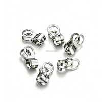 Connecteur à double boucle pour chaîne à billes, connecteur à double anneau en acier inoxydable, connecteur de réparation pour chaîne à billes pour bijoux DIY, collier
