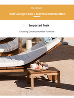 Chaise longue d'extérieur moderne pour le glamping, en teck, avec mousse à mémoire de forme, pour usage commercial et plage