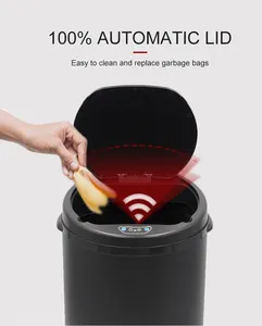 Mutfak dolabı çöp tenekesi otomatik sensörlü çöp kovası çöp tenekesi s touchless akıllı otomatik paslanmaz çelik sensörü