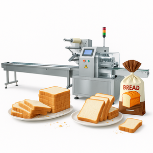 Fully Automatic Horizontal Pillow Bakery Loaf <strong>Bread</strong> <strong>Bag</strong> Wrapping Packaging <strong>Machine</strong> Dough Packing <strong>Machine</strong> - Product Image 2