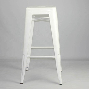 Modern Bistro Powder Coating Metal <strong>Stacking</strong> bar <strong>Stool</strong> with Wood Seat and Backrest - Product Image 4