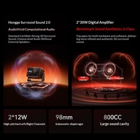 Projecteur Xiying RS 80 Ultra 4K 1080P, 1270 lumens ANSI, contraste 10000:1, Android 12, 144 Hz, MEMC, mise au point automatique/compensation de trapèze, certifié GPMI