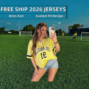 เสื้อฟุตบอลพิมพ์ลายแบบกำหนดเองรุ่นแฟนคลับปี 2026 ผลิตจากโพลีเอสเตอร์ 100% แห้งเร็ว ทรงปกติ - Product Image 2
