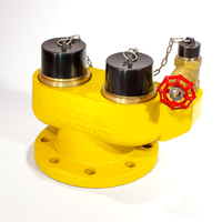 Hydrant d'incendie intérieur basse pression avec double vanne et double sortie, connecteur de tube hors sol pour boîtier de raccordement de pompe à incendie