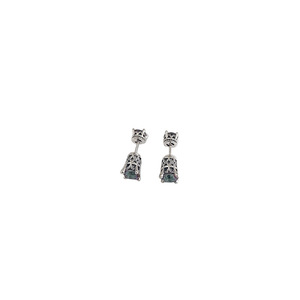 S925 Sterling <b>Silver</b> Crown <b>Stud</b> Earrings Gradient Zircon Minimalist Design Everyday Wear Jewelry - Product Image 5