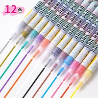 Stylos pour nail art 12 couleurs, pointes fines 0,7 mm, séchage rapide, imperméables, marqueurs pour ongles pour le graffiti, le traçage et la manucure DIY