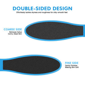 Meuleuse de pieds exfoliante professionnelle lime à pied en papier de verre Double face lime à pied en plastique avec logo personnalisé - Product Image 2