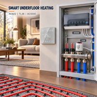Système de contrôle de chauffage par le sol intelligent MAJOHN AC602 TL36 AC9200, thermostat programmable à écran tactile, actionneur, boîtier central