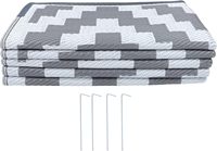 Maßgefertigter Muster/Größen-Auswahl Terrassen-Außenteppich UV-Beständige Recycelte Kunststoffmatte PP-Material Garten-Terrassenteppich