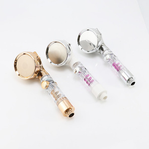 Slim Waist Turbo Mirror Type Powered Shower Head <b>Hand</b> Held Spray Rain Eco Friendly Plating Technology - Product Image 2