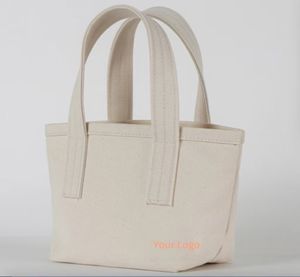 Sac fourre-tout en toile personnalisable avec poignée en coton, idéal pour l'hôpital, la plage et les voyages, sac de maternité avec motif de logo en lettres pour le shopping - Product Image 4
