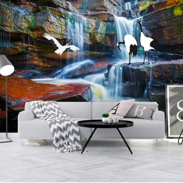 Green high quality custom size wallpaper nature landscapes wall murals living room design