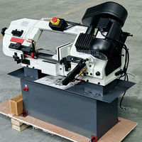 Scie à ruban métallique BS-712N de 7 pouces, utilisation horizontale et verticale, étau pivotant de 0 à 45 degrés, alimentation hydraulique, système de refroidissement