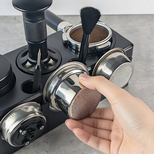 Station de tamping pour expresso à hauteur réglable, pour portafiltres de 51/53/58 mm, organisateur d'outils à café - Product Image 3
