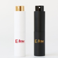 Flacon de parfum en verre portable de luxe, vide, rechargeable, atomiseur mat noir et blanc, 5ml, 10ml, 20ml, 30ml, avec boîte