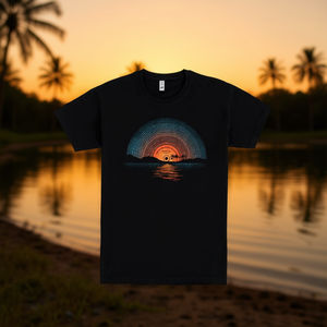 T-shirt promozionale Summer Sound unisex per adulti a maniche corte con scollo rotondo e stampa grafica serigrafata - Product Image 2