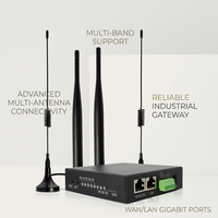Router Celular Industrial 4G LTE Cat4 de Banda Completa para Montaje en Riel DIN, 150Mbps de Descarga, para Gabinetes Inteligentes e Iluminación Urbana