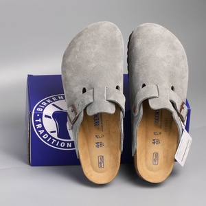 Zoccoli Boston in Pelle Scamosciata Stile Brknstck con Suola in Sughero per <span class=keywords><strong>Infermieri</strong></span>, Uomini e Donne, Pantofole all'Ingrosso Nuove - Product Image 1