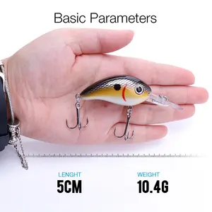 Hot Selling Low Price 60mm 12.6g Crankbait Fly Fishing Lures Pesca Lure Fishing For Sale