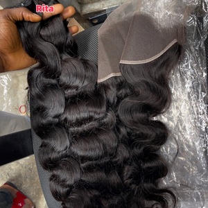Lot de Cheveux Naturels Vietnamiens Sans Taxe, 100% Cheveux Humains Bruts Cambodgiens, Fournisseur de Cheveux Bruts Bouclés Birmans avec Frontal HD 13*4 - Product Image 3