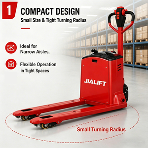 Jialift Sl15s6 Sl20s6l Electric Pallet Truck 1500 2000kg Load Capacity Walkie Warehouse <b>Transport</b> - Product Image 2