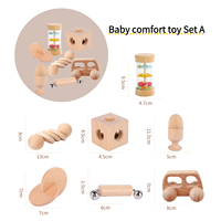 YUCI OEM Jouets en bois de haute qualité, hochet en bois confortable, jouets pour bébés, pratique des compétences de base de la vie, ensemble d'instruments de musique en bois