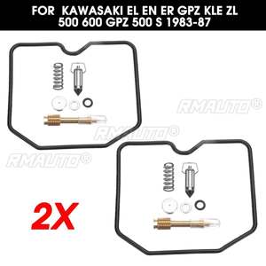 Autoleader 2x Kits de réparation de carburateur de moto, outils de remplacement pour Kawasaki EL EN ER GPZ KLE ZL 500 600 GPZ 500 S 1983-87 - Product Image 1