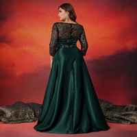 Robe de soirée en satin IMPEREA grande taille, manches 3/4, dentelle à paillettes, robe de cérémonie avec poches pour la mère de la mariée, invitée de mariage