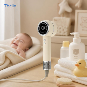 Sèche-cheveux Torlin 110000 tr/min à faible bruit, détection infrarouge 4 températures, portée 200 m, ions négatifs, 1440 W, pour bébés, enfants, hôtels et extérieur - Product Image 1