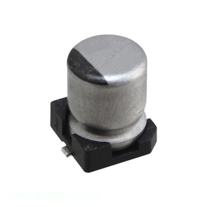 ตัวเก็บประจุแบบติดผิว 6.8 ไมโครฟารัด ยี่ห้อ Manufacturer Channel รุ่น UWF1E6R8MCL1GB ความจุ 6.8UF 20% 25V SMD - Product Image 1