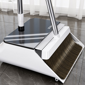Telescopic <b>Toothed</b> Broom And Dustpan Set Plastic Ergonomic Household <b>Cleaning</b> <b>Tool</b> For Floor Bathroom Use - Product Image 1