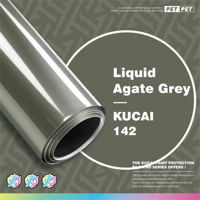 Film de protection de voiture en vinyle gris agate liquide 1,52x17m, sans bulles d'air, fonction de changement de couleur, anti-rayures, super brillant
