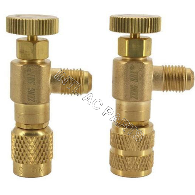 R410A Refrigerant Safety Valve, 5/16" Male to 5/16" Female Safety Adapter Flow Control Ball Valve for R410A