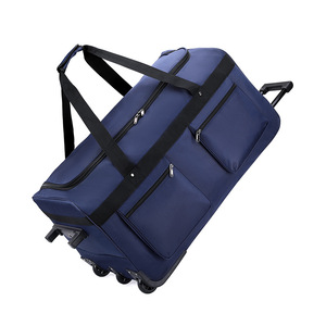 Unisex New Multifunctional 2-<b>Wheel</b> Foldable Durable 155L Travel Trolley Luggage Bag <b>Backpack</b> with Compressible Shoulder Straps - Product Image 1
